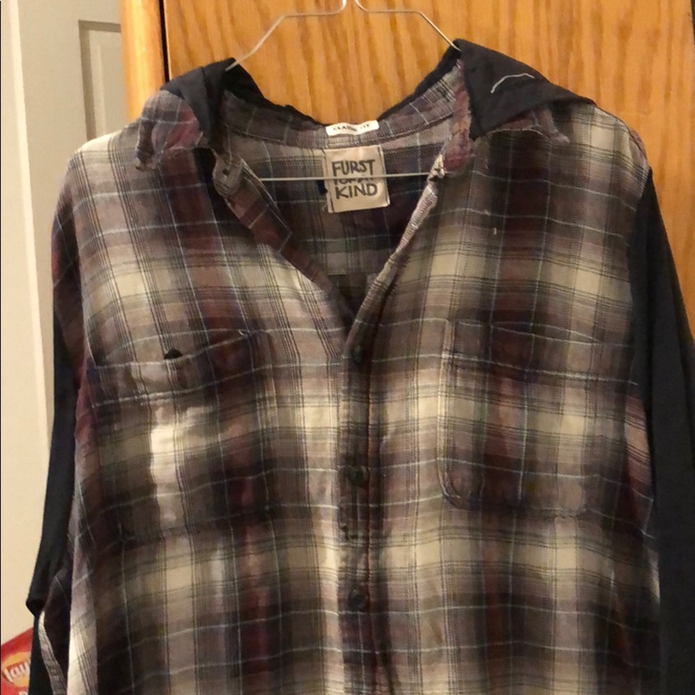 Burgundy&Cream flannel